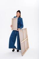 PODOBRAZIE LEN NATURALNY ART 3D 90x90